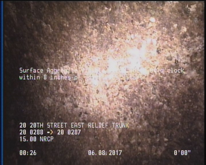 Surface Aggregate Visible, from 08 to 04 o'clock, within 8 inches of joint: YES, Start