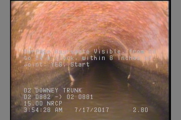 Surface Aggregate Visible, from 08 to 04 o'clock, within 8 inches of joint: YES, Start