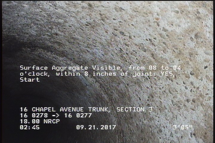 Surface Aggregate Visible, from 08 to 04 o'clock, within 8 inches of joint: YES, Start
