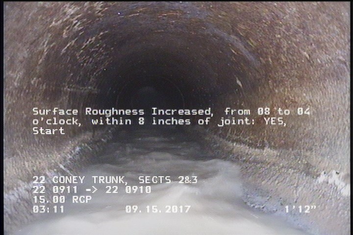 Surface Roughness Increased, from 08 to 04 o'clock, within 8 inches of joint: YES, Start