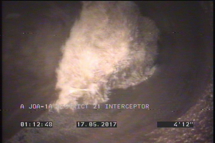 Deposits Attached Grease, 5 %of cross sectional area, from 03 to 09 o'clock, , within 8 inches of joint: YES