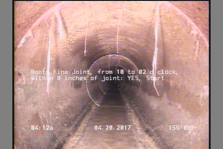 Roots Fine Joint, from 10 to 02 o'clock, within 8 inches of joint: YES, Start