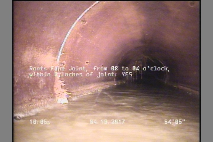 Roots Fine Joint, from 08 to 04 o'clock, within 8 inches of joint: YES