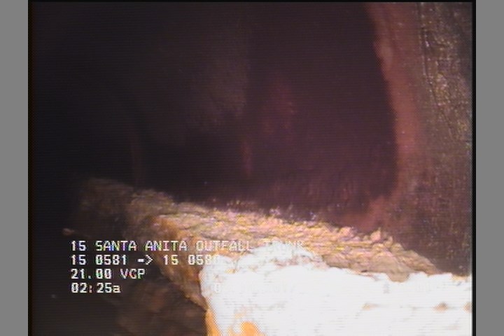 Deposits Attached Grease, 15 %of cross sectional area, from 03 to 05 o'clock, , within 8 inches of joint: YES, Start