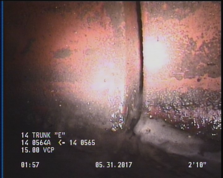 Deposits Attached Grease, 5 %of cross sectional area, from 04 to 08 o'clock, , within 8 inches of joint: YES, Start