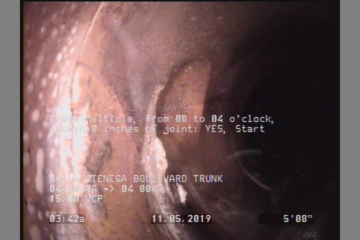 Fracture Multiple, from 08 to 04 o'clock, within 8 inches of joint: YES, Start