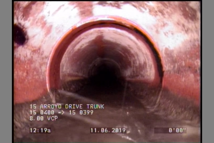 Deposits Attached Grease, 5 %of cross sectional area, from 04 to 08 o'clock, , within 8 inches of joint: YES, Start