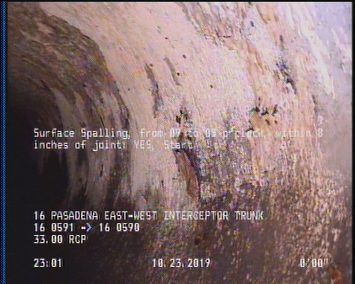 Surface Spalling, from 09 to 03 o'clock, within 8 inches of joint: YES, Start