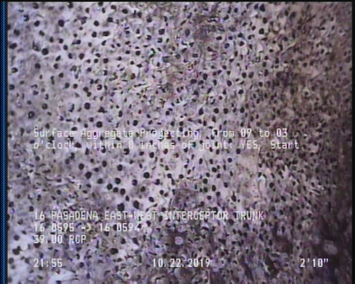 Surface Aggregate Projecting, from 09 to 03 o'clock, within 8 inches of joint: YES, Start