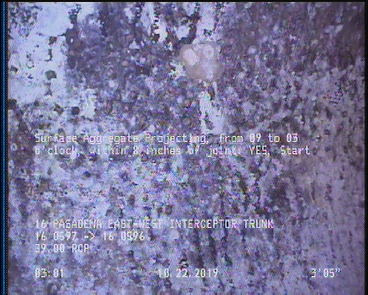 Surface Aggregate Projecting, from 09 to 03 o'clock, within 8 inches of joint: YES, Start