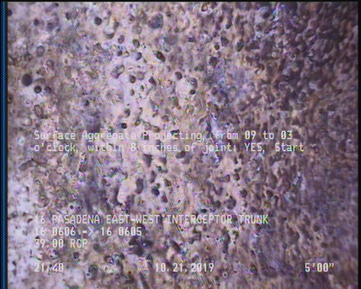 Surface Aggregate Projecting, from 09 to 03 o'clock, within 8 inches of joint: YES, Start
