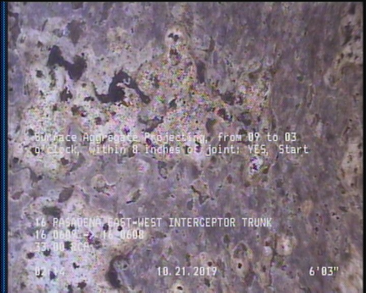 Surface Aggregate Projecting, from 09 to 03 o'clock, within 8 inches of joint: YES, Start
