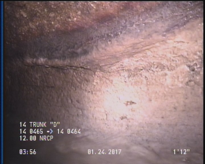 Deposits Attached Grease, 5 %of cross sectional area, from 04 to 08 o'clock, , within 8 inches of joint: YES, Start