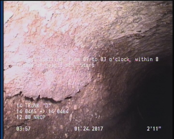 Surface Spalling, from 09 to 03 o'clock, within 8 inches of joint: YES, Start