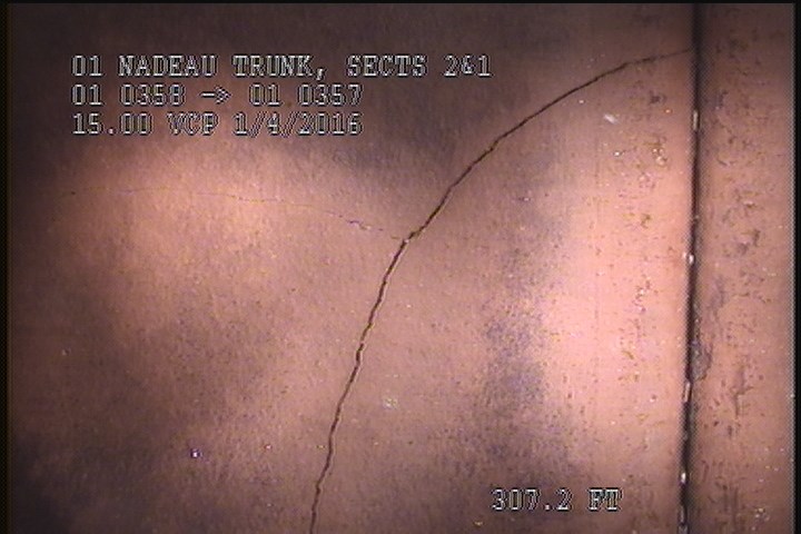 Crack Multiple, from 08 to 04 o'clock, within 8 inches of joint: YES