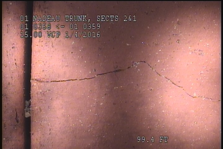 Crack Multiple, from 10 to 01 o'clock, within 8 inches of joint: YES