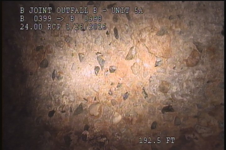 Surface Reinforcement Visible, from 09 to 03 o'clock, within 8 inches of joint: YES - SEVERE AGG
