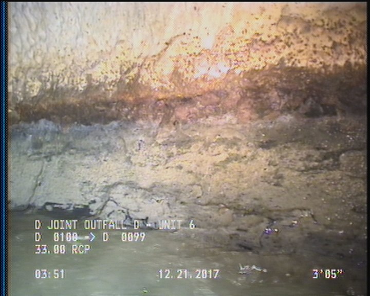 Deposits Attached Grease, 5 %of cross sectional area, from 03 to 09 o'clock, , within 8 inches of joint: YES, Start