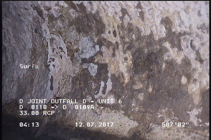 Surface Aggregate Visible, from 03 to 04 o'clock, within 8 inches of joint: NO