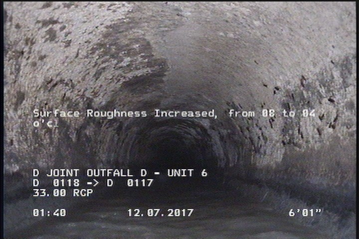 Surface Roughness Increased, from 08 to 04 o'clock, within 8 inches of joint: NO
