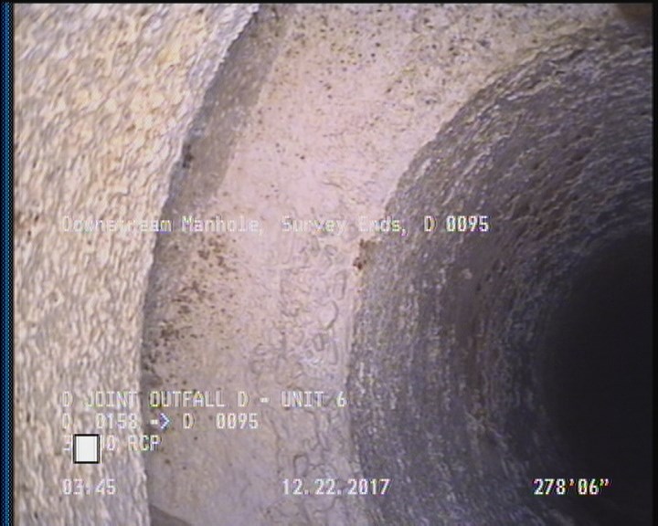 Downstream Manhole, Survey Ends - D 0095