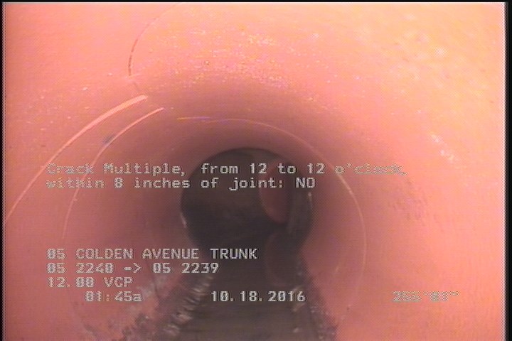 Crack Multiple, from 12 to 12 o'clock, within 8 inches of joint: NO