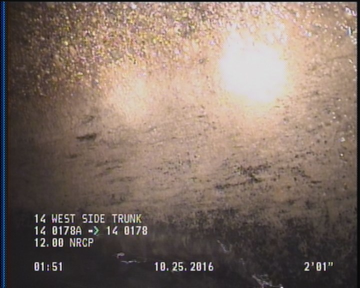 Deposits Attached Grease, 5 %of cross sectional area, from 03 to 09 o'clock, , within 8 inches of joint: YES, Start