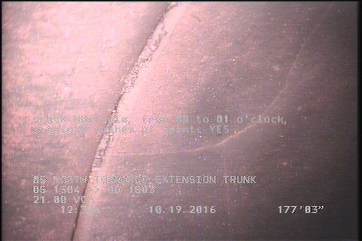 Crack Multiple, from 08 to 01 o'clock, within 8 inches of joint: YES