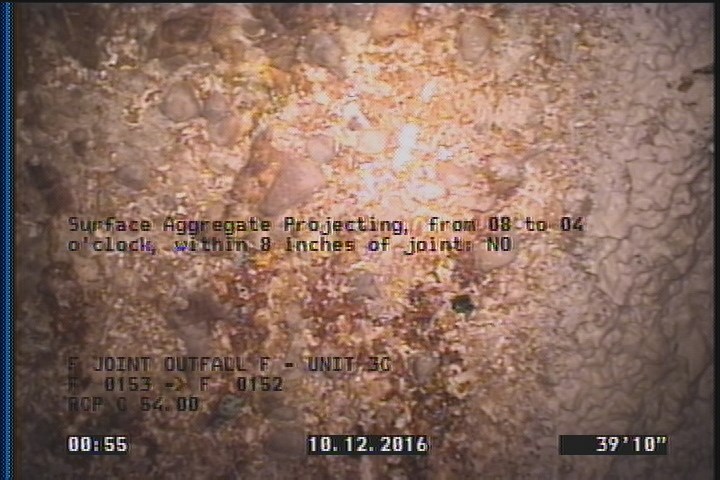 Surface Aggregate Projecting, from 08 to 04 o'clock, within 8 inches of joint: NO