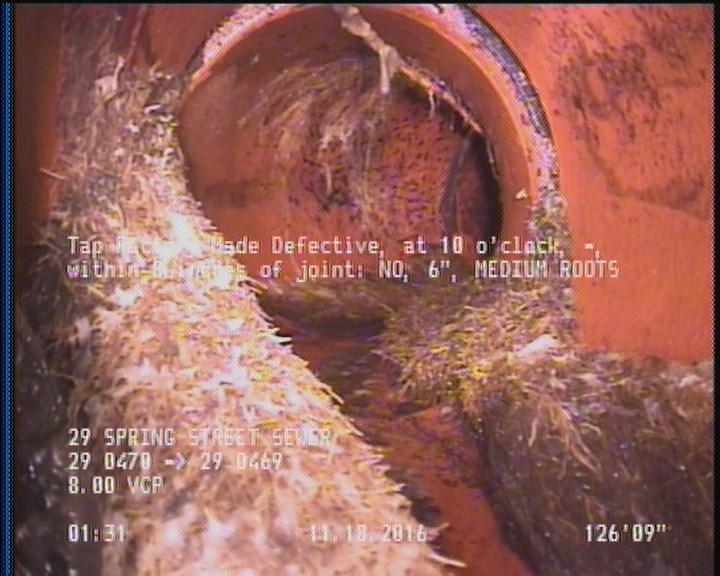 Tap Factory Made Defective, at 10 o'clock, -, within 8 inches of joint: NO, 6" - MEDIUM ROOTS