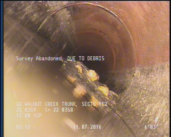 Survey Abandoned - DUE TO DEBRIS