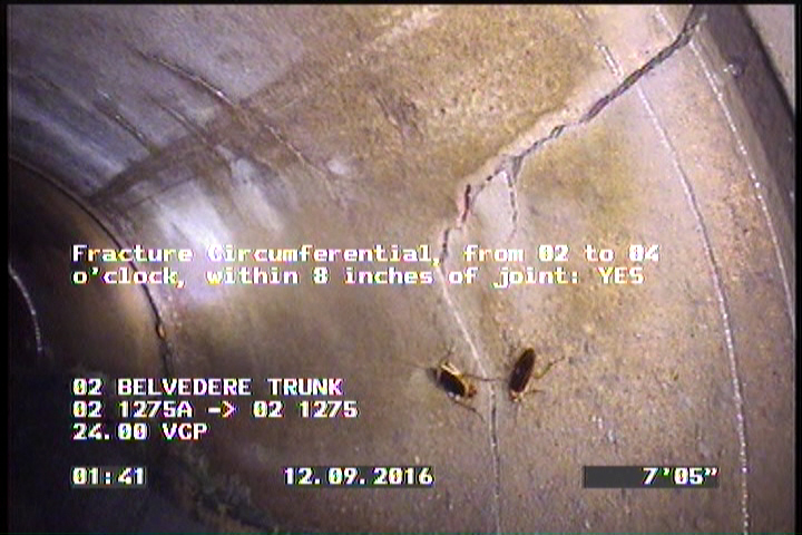 Fracture Circumferential, from 02 to 04 o'clock, within 8 inches of joint: YES