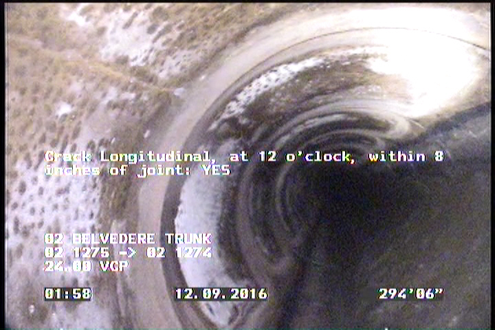 Crack Longitudinal, at 12 o'clock, within 8 inches of joint: YES, Start