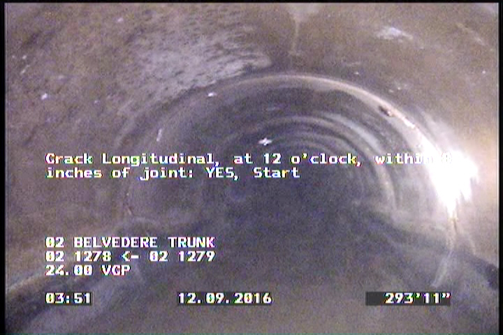 Crack Longitudinal, at 12 o'clock, within 8 inches of joint: YES, Start