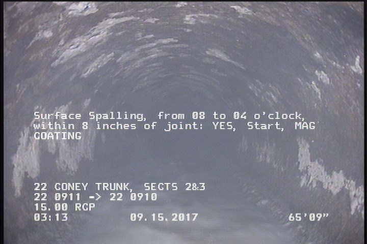 Surface Spalling, from 08 to 04 o'clock, within 8 inches of joint: YES, Start - MAG COATING