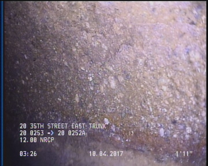 Surface Aggregate Projecting, from 09 to 03 o'clock, within 8 inches of joint: YES, Start