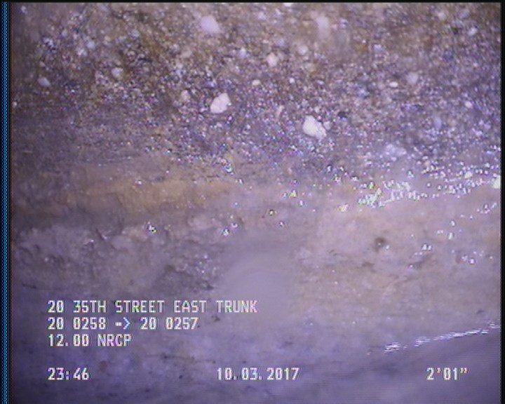 Deposits Attached Grease, 5 %of cross sectional area, from 03 to 09 o'clock, , within 8 inches of joint: YES, Start