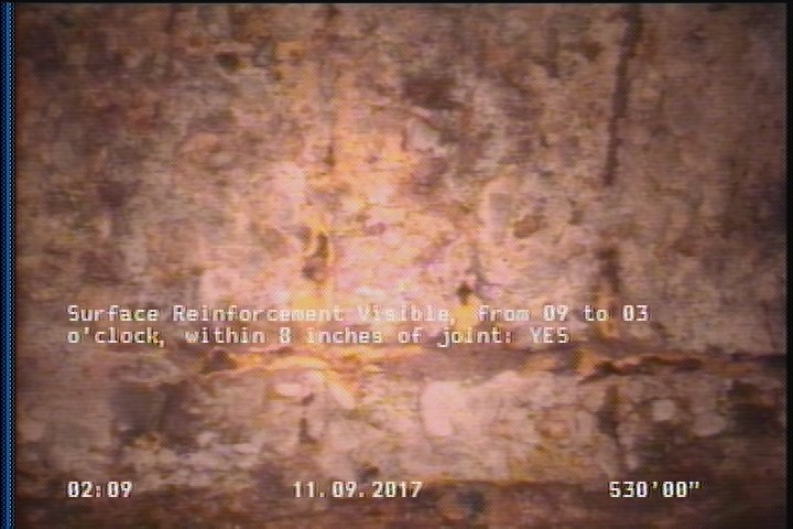 Surface Reinforcement Visible, from 09 to 03 o'clock, within 8 inches of joint: YES