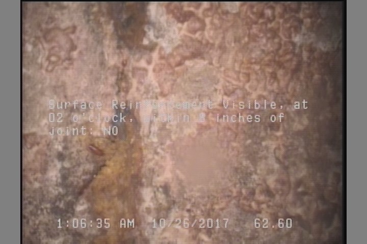 Surface Reinforcement Visible, at 02 o'clock, within 8 inches of joint: NO