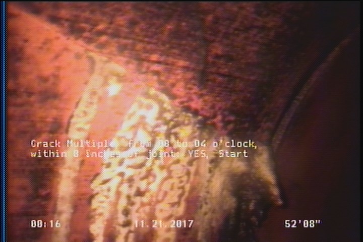 Crack Multiple, from 08 to 04 o'clock, within 8 inches of joint: YES, Start