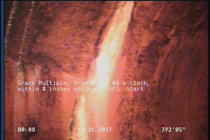Crack Multiple, from 08 to 04 o'clock, within 8 inches of joint: YES, Start