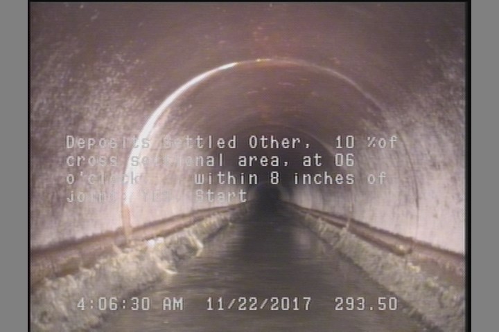 Deposits Settled Other, 10 %of cross sectional area, at 06 o'clock, , within 8 inches of joint: YES, Start
