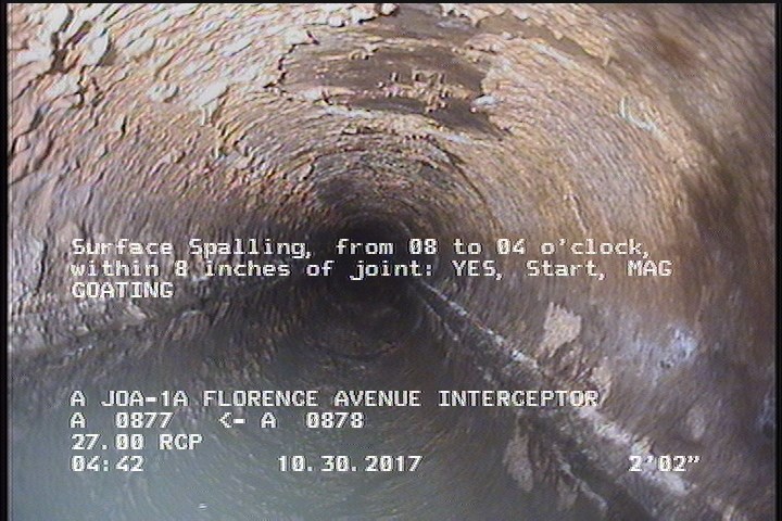 Surface Spalling, from 08 to 04 o'clock, within 8 inches of joint: YES, Start - MAG COATING