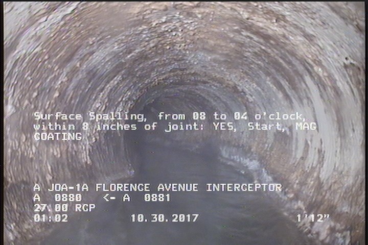 Surface Spalling, from 08 to 04 o'clock, within 8 inches of joint: YES, Start - MAG COATING