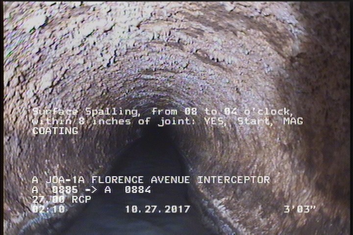 Surface Spalling, from 08 to 04 o'clock, within 8 inches of joint: YES, Start - MAG COATING