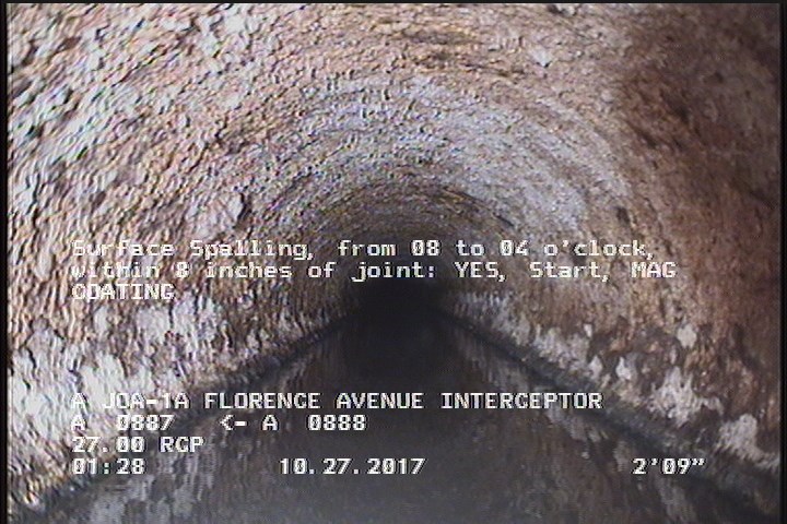 Surface Spalling, from 08 to 04 o'clock, within 8 inches of joint: YES, Start - MAG COATING