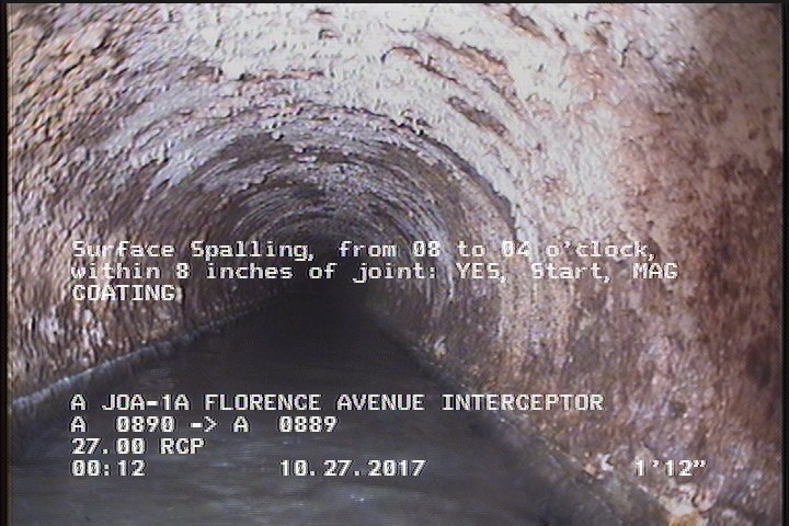 Surface Spalling, from 08 to 04 o'clock, within 8 inches of joint: YES, Start - MAG COATING