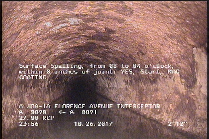 Surface Spalling, from 08 to 04 o'clock, within 8 inches of joint: YES, Start - MAG COATING