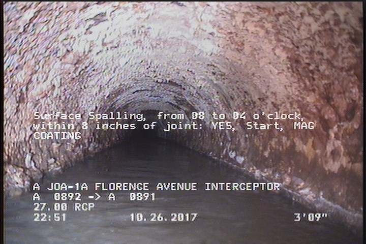 Surface Spalling, from 08 to 04 o'clock, within 8 inches of joint: YES, Start - MAG COATING