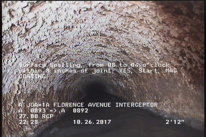 Surface Spalling, from 08 to 04 o'clock, within 8 inches of joint: YES, Start - MAG COATING